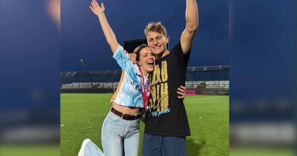 Toni Fruk nakon osvajanja titule prvaka pozirao s djevojkom Karlom na Rujevici