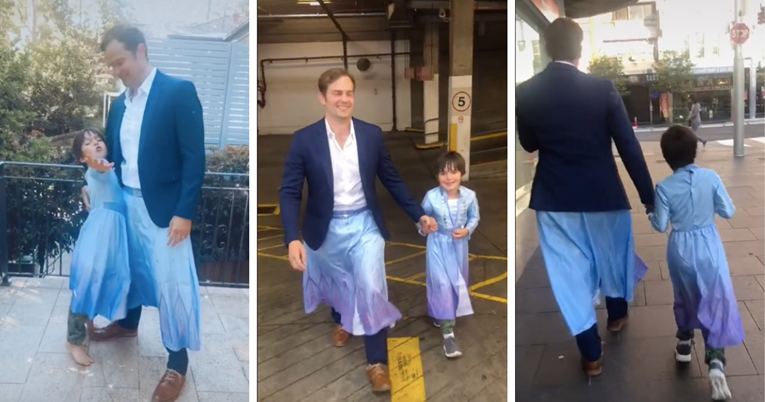 Tata za premijeru predstave svog sina odjenuo istu haljinu u kojoj dječak nastupa