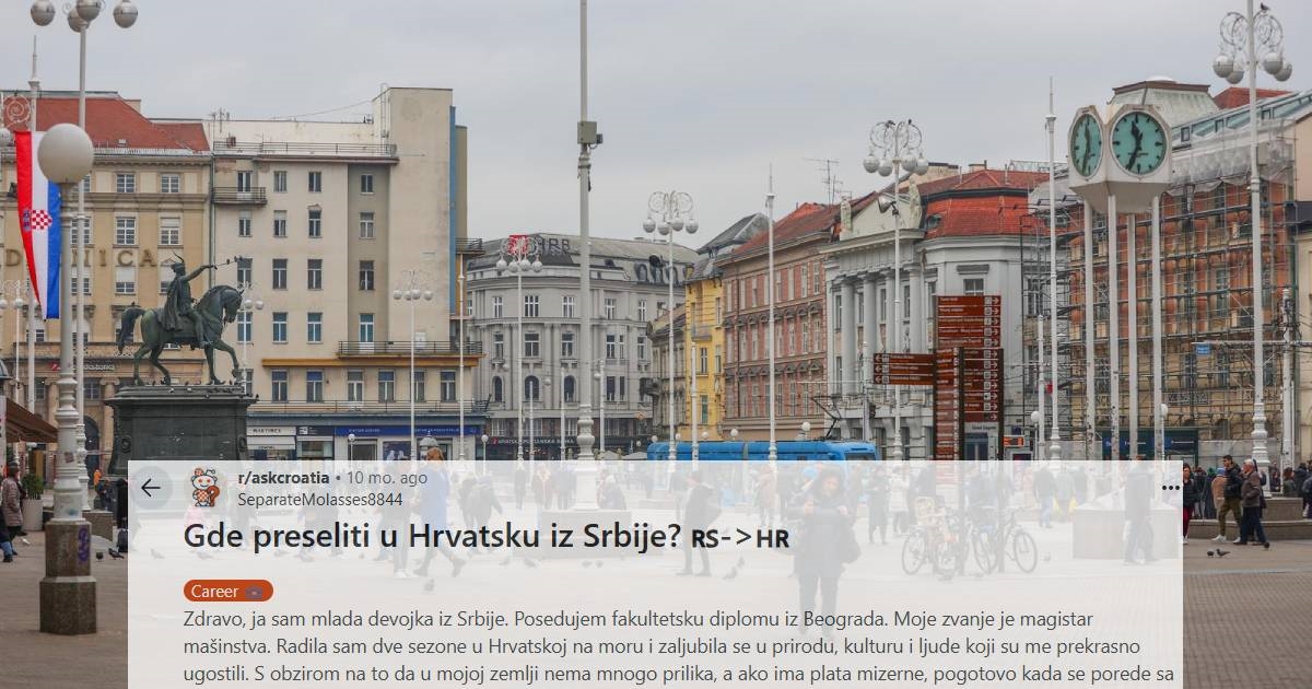 Srpkinja pitala Hrvate koji grad joj preporučuju za život: Želim se preseliti kod vas
