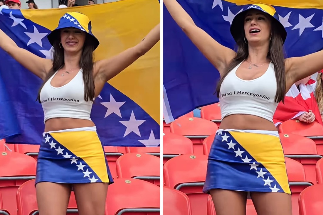 VIDEO Navijačica BiH ukrala pažnju na tribinama u Torontu