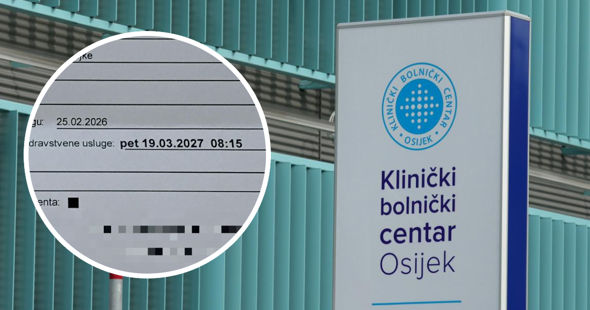 KBC Osijek: Na ultrazvuk dojke čeka se 19 dana. Čitatelj: Imam zakazano 2027.