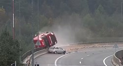 Teška nesreća u Sloveniji: Kamion pao s nadvožnjaka, vozač poginuo