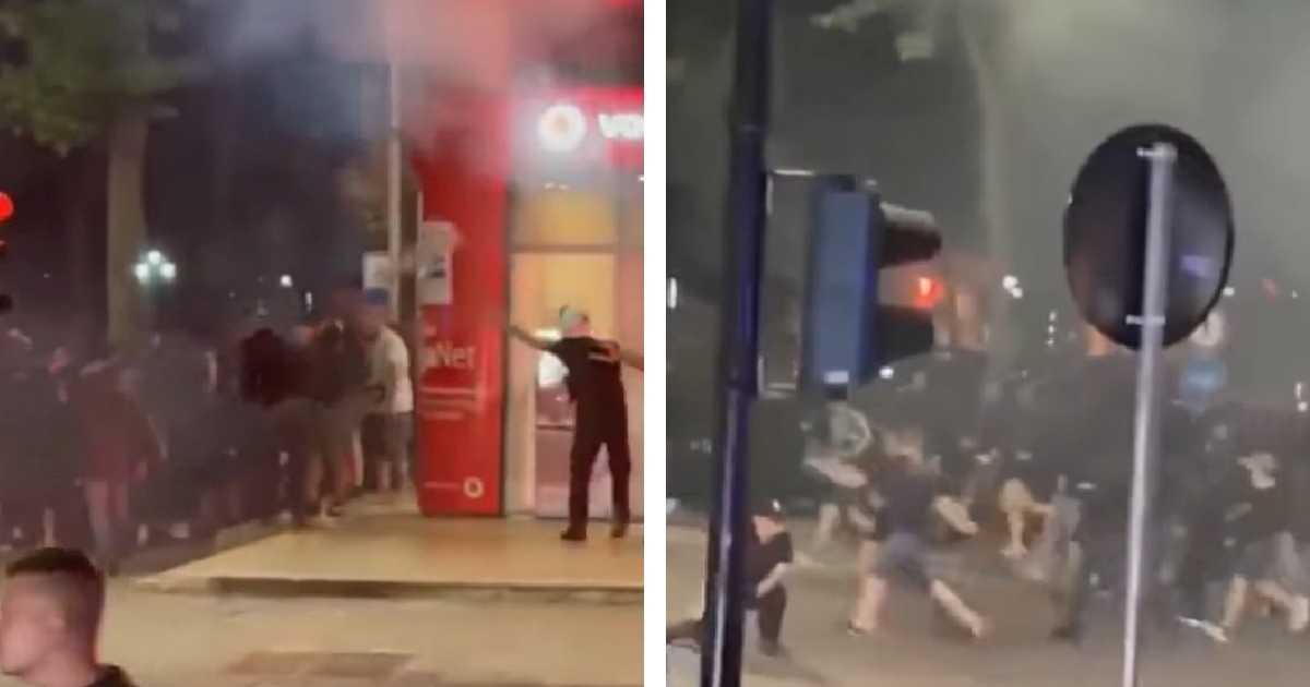 VIDEO Boysi se s navijačima Rome tuku protiv albanske policije