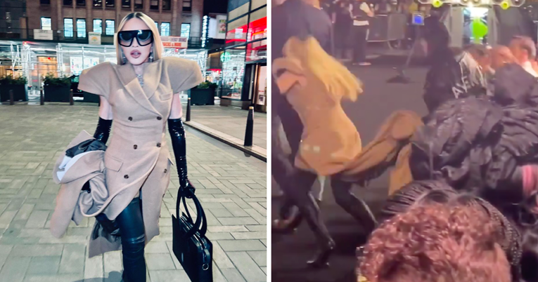 VIDEO Madonna se spotaknula i zamalo pala u visokim čizmama u New Yorku