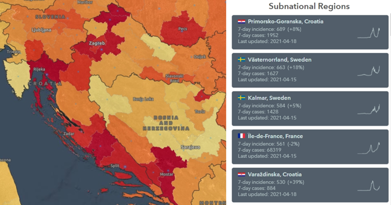 Primorsko-goranska županija ima najgoru epidemiološku sliku u Europi