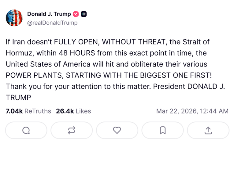 Trump dao ultimatum Iranu: "Imate 48 sati ili ću vam uništiti ELEKTRANE"