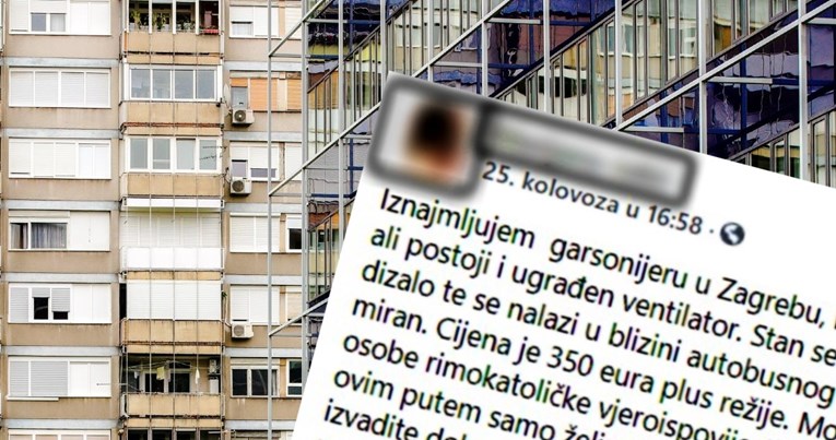 Oglas za stan u Zagrebu: "Samo rimokatolici, zabranjen je seks prije braka"