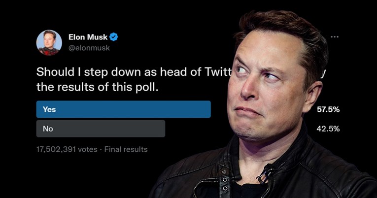 Ljudi izglasali da Musk ode s čela Twittera. On ranije najavio: Ispoštovat ću odluku