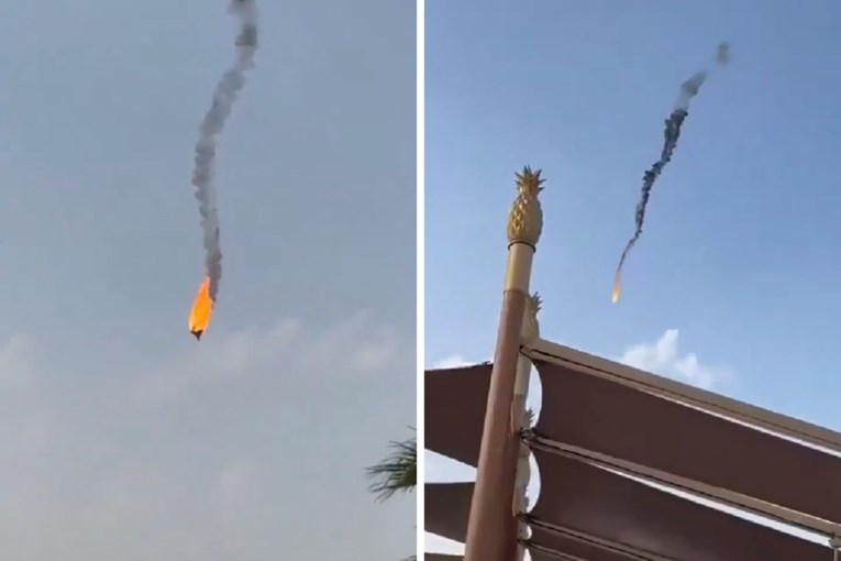 VIDEO Zapaljeni dron pao s neba na kuvajtskoj obali