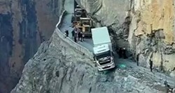 VIDEO Kamion u Kini tri dana visio preko ruba litice