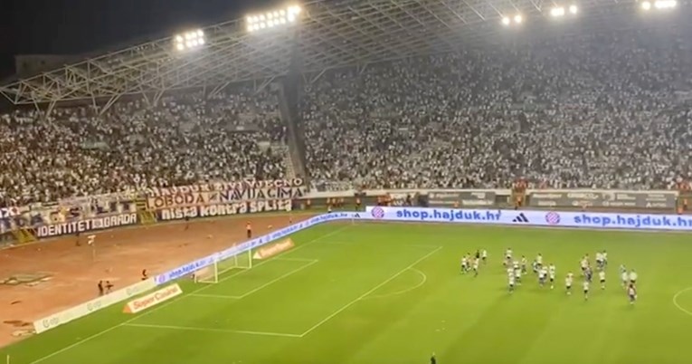 VIDEO Igrači Hajduka došli pred navijače nakon remija s Rijekom. Torcida šutjela