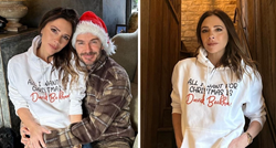 Victoria Beckham objavila božićnu fotku s Davidom, pažnju privukao natpis na majici
