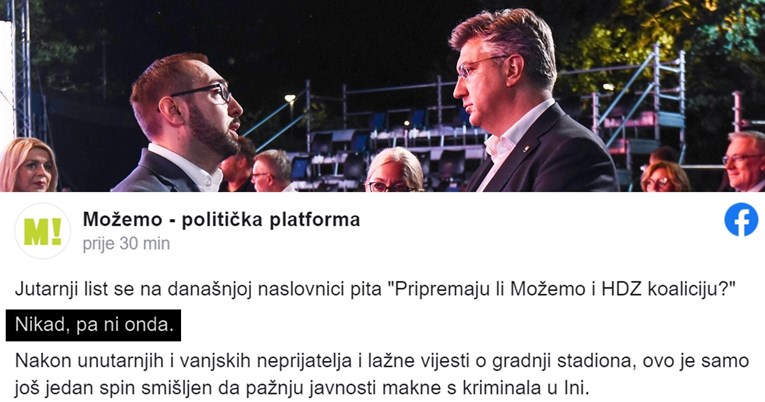 Možemo: Nikad pa ni onda u koaliciju s HDZ-om