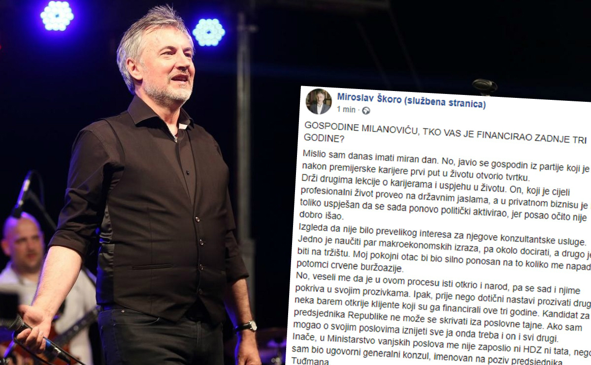 Škoro žestoko uzvratio Milanoviću: "Tko te financirao zadnje tri godine?"