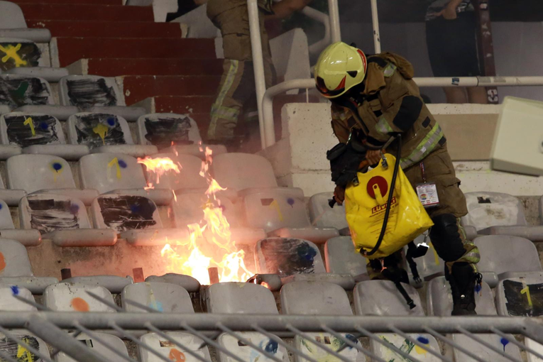 Požar na Poljudu. Planula prostorija s perilicama