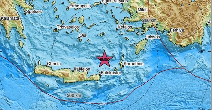 Potres od 5.5 po Richteru kod Krete