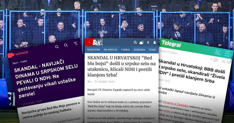 Srpski mediji o skandiranju Boysa u Bijelom Brdu: Skandal! Prijetili su klanjem Srba
