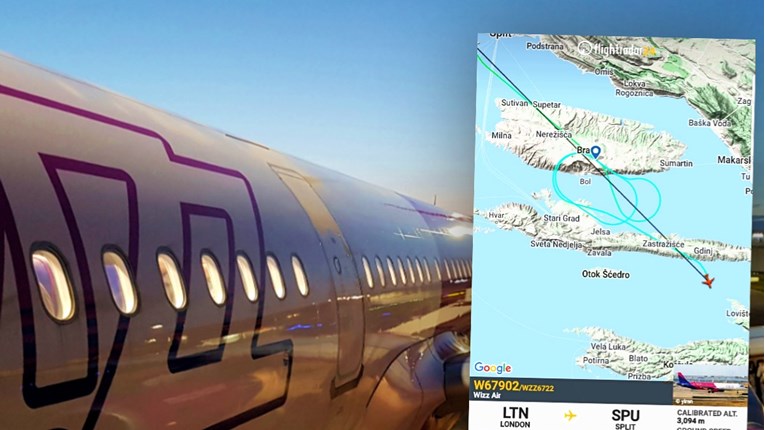 VIDEO Avion iz Londona zbog nevremena nije uspio sletjeti u Split, kružio iznad otoka