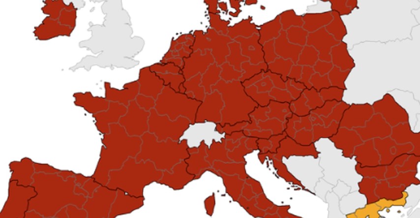 Uvode se tamnocrvene zone na epidemiološku kartu EU, te su najgore, evo što znače