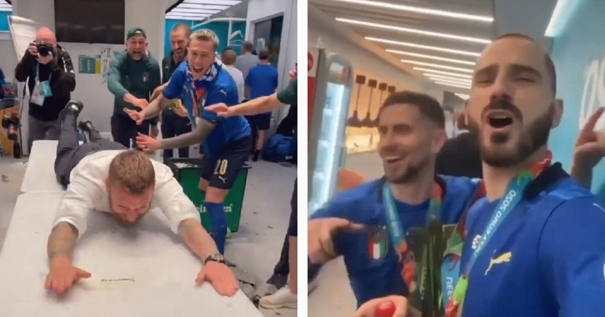 VIDEO De Rossi se bacio na stol pun piva, igrači slavili pjevajući It's coming home