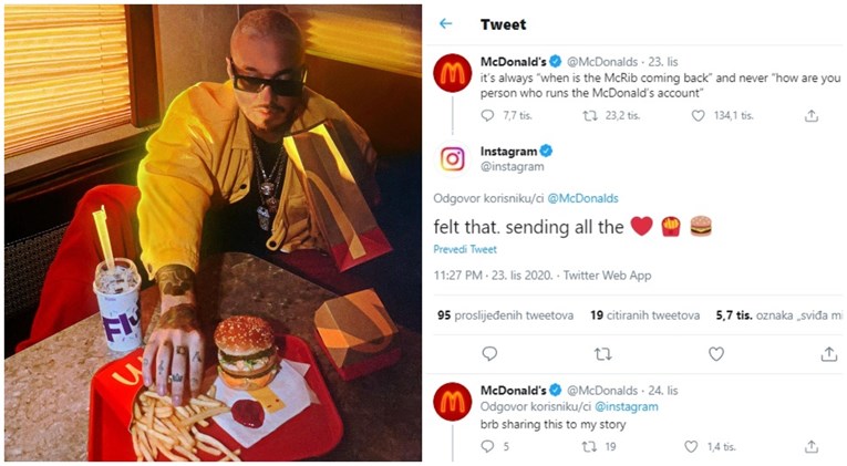 Osoba koja vodi profil McDonald'sa požalila se u objavi, javili se i iz drugih tvrtki