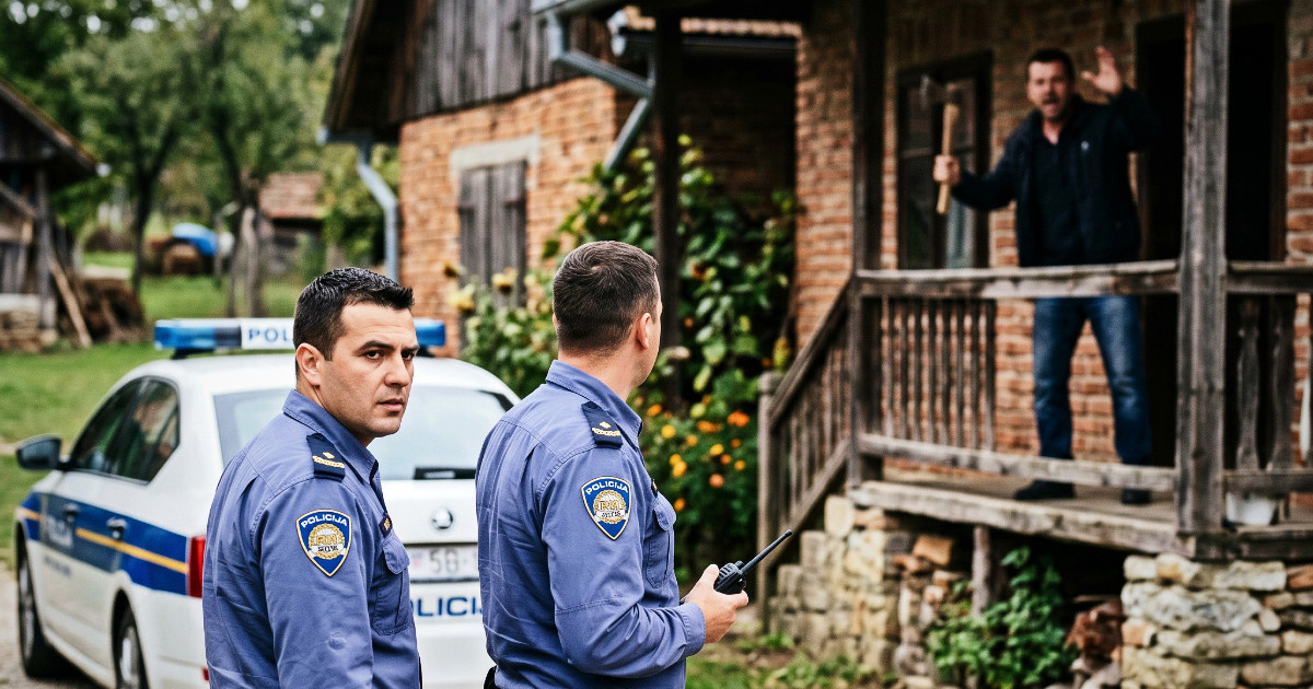 Sjekirom napao policajce u Grubišnom Polju. "Sad ću vam ja pokazati"