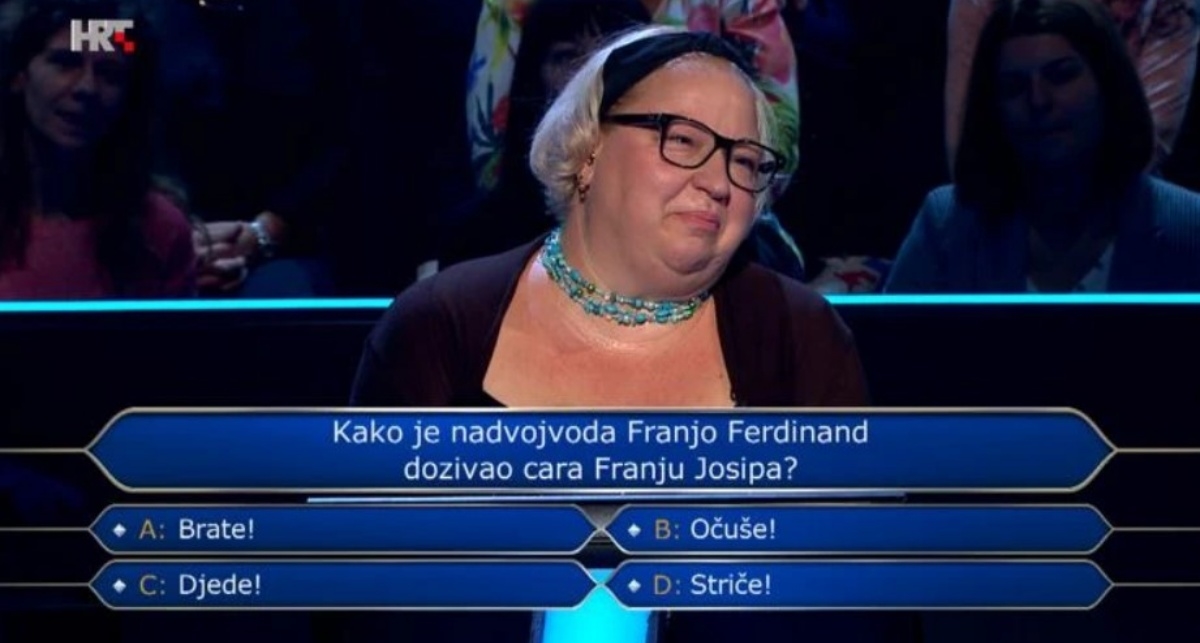 Nije povjerovala publici pa odustala na pitanju za 32.000. Znate li vi odgovor?