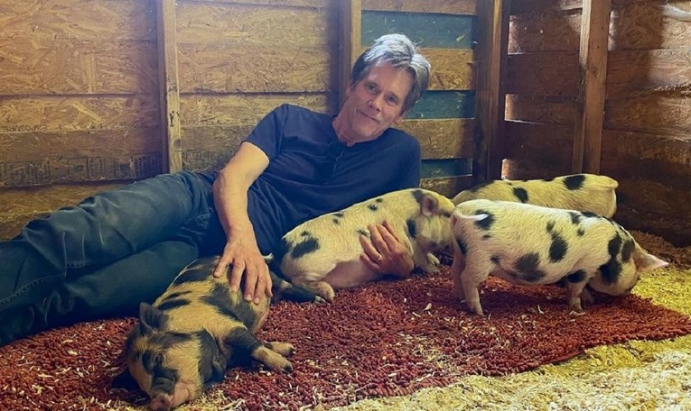 Kevin Bacon pozirao sa svinjama, odmah su počele šale