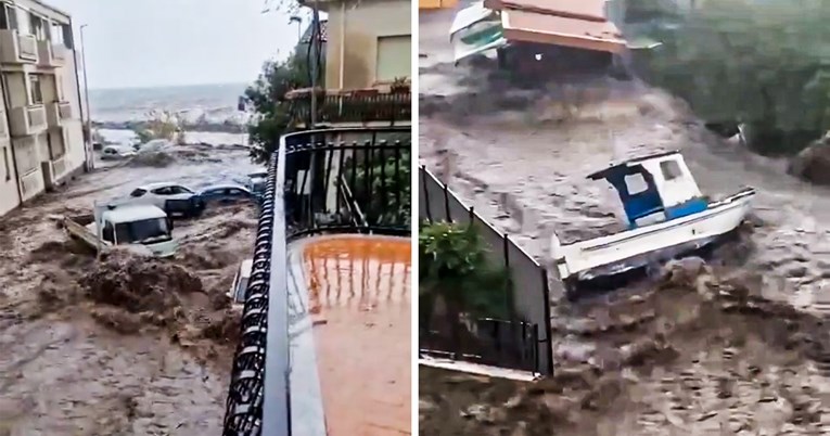 VIDEO Oluja poharala Siciliju. Bujica nosila aute i brodove po ulicama