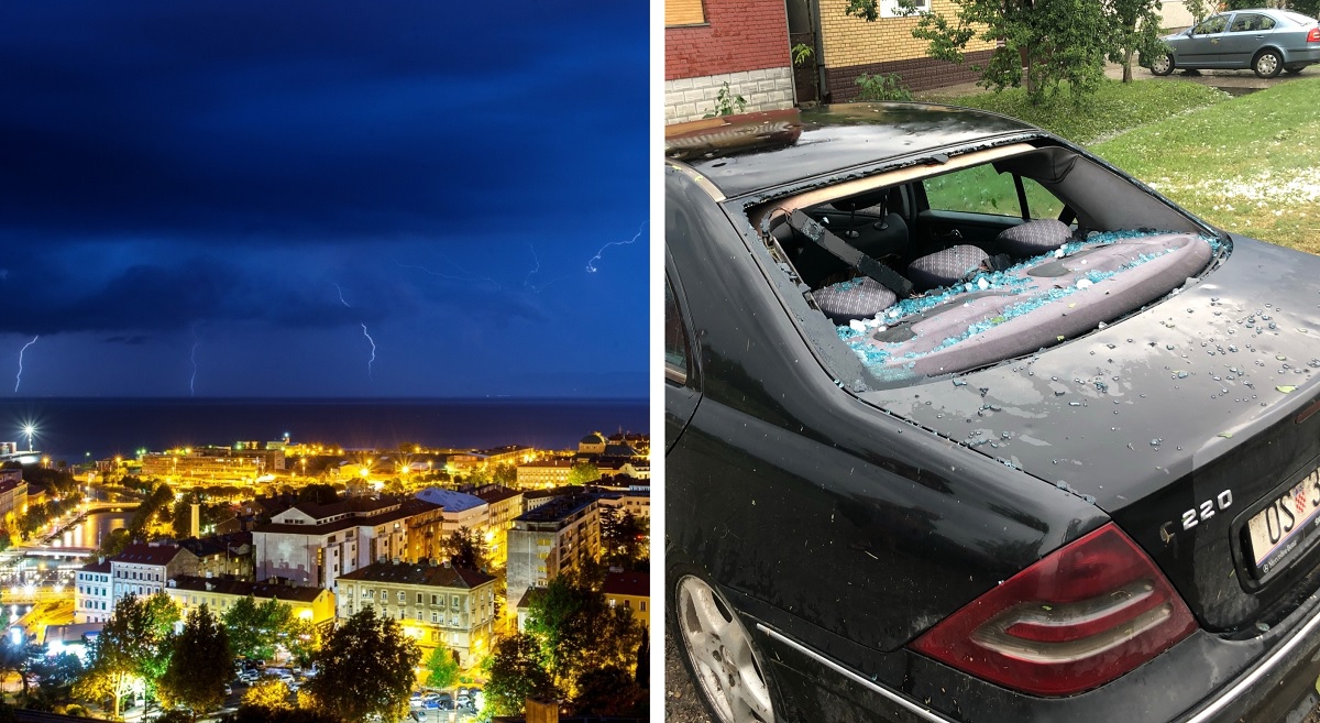 Kaos zbog oluja diljem zemlje: Tuča ozlijedila dvije žene, muškarac pao s krova