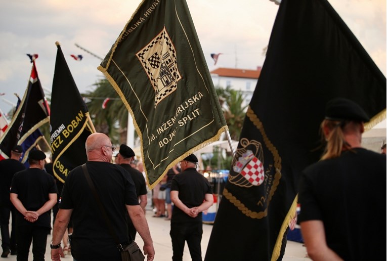 VIDEO Branitelji održali mimohod u Splitu, neki su nosili ustaška obilježja