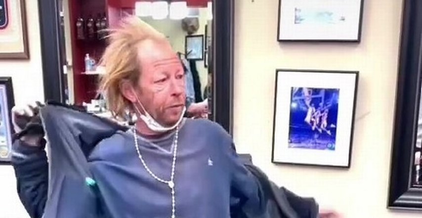 Beskućnik izgleda neprepoznatljivo nakon što je dobio besplatno šišanje, video je hit
