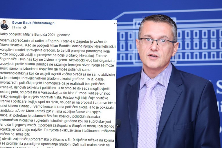 Goran Beus Richembergh objavio plan kako pobijediti Bandića 2021.