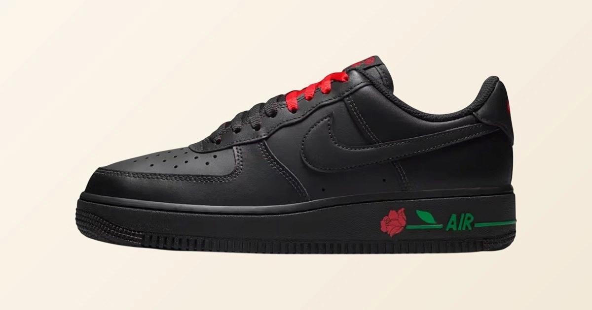 Nike predstavlja crnu verziju Air Force 1 tenisica s motivom ruže