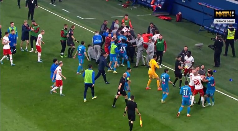 Pogledajte masovnu tučnjavu na utakmici Zenita i Spartaka. Šest crvenih kartona