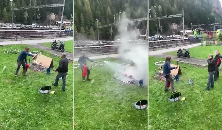 Balkanac okrenuo janje u dvorištu, Švicarac ga gasio požarnim aparatom: "Jugoslaven"