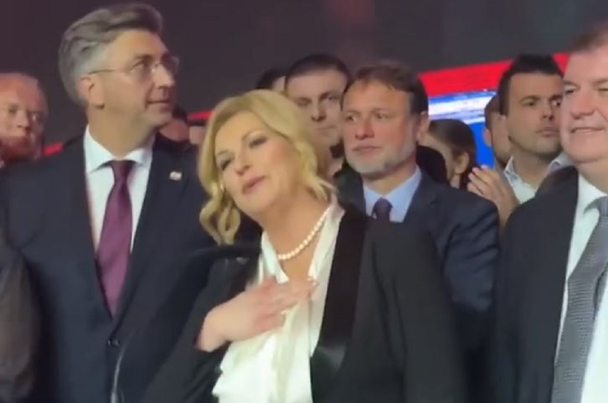 Kolinda zapjevala prije gubitničkog govora: "Ni na odlasku nas nije poštedjela"