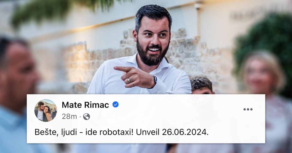 Rimac: Bešte ljudi, ide robotaxi. Predstavljanje 26. lipnja