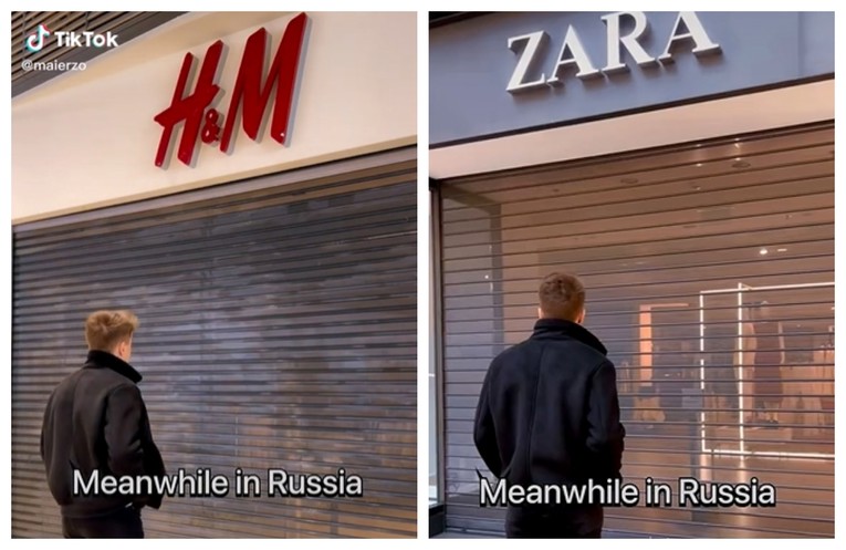 Ni Zare, ni H&M-a... Mladi Rus snimao se pred vratima zatvorenih trgovina