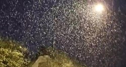 VIDEO Kod Čabra pada jak snijeg, u gorju moguće 20-30 cm. Munja zapalila kuću u Istri