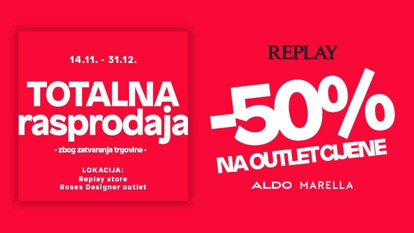 Zatvara se Replay outlet u Rosesu, do kraja godine totalna rasprodaja