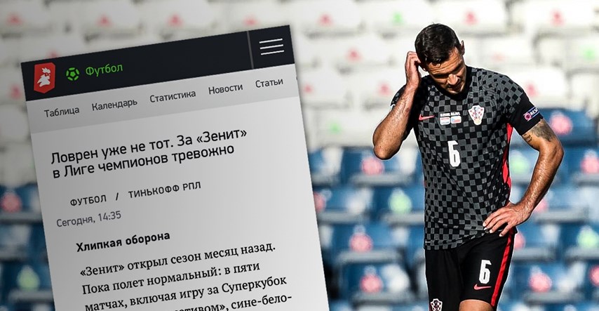 Ruski medij žestoko isprozivao Lovrena: Kriv je za pola golova koje je Zenit primio