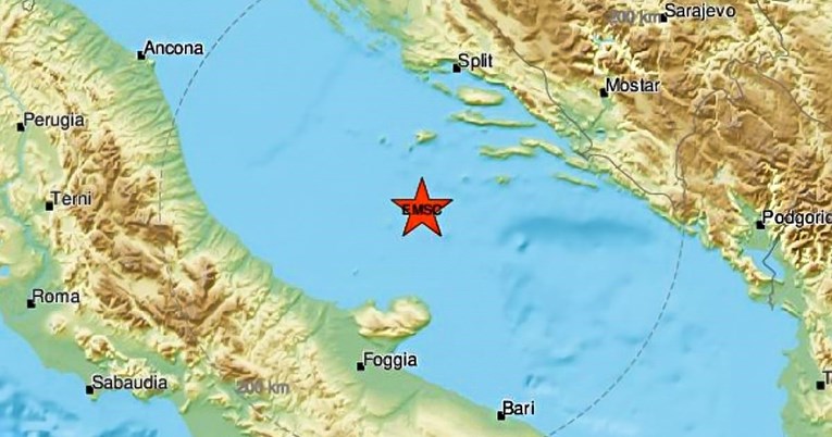 Potres magnitude 4.2 u Jadranu