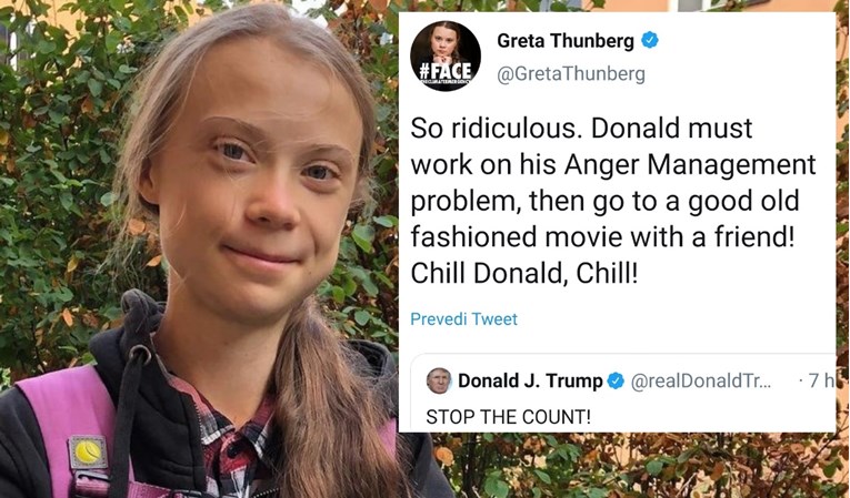 Smiri se, Donalde: Greta Thunberg osvetila se Trumpu