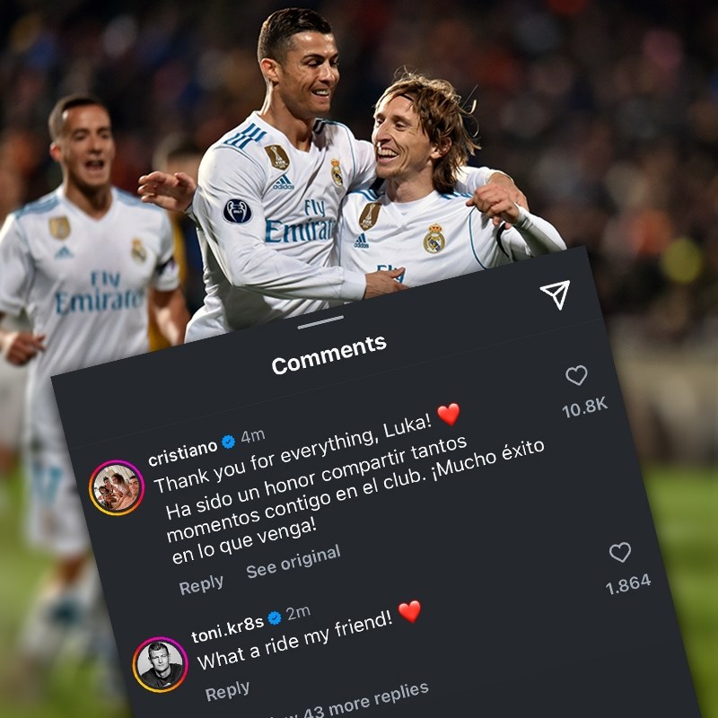Pogledajte reakcije na Modrićev odlazak iz Reala. Javili mu se Ronaldo, Benzema...