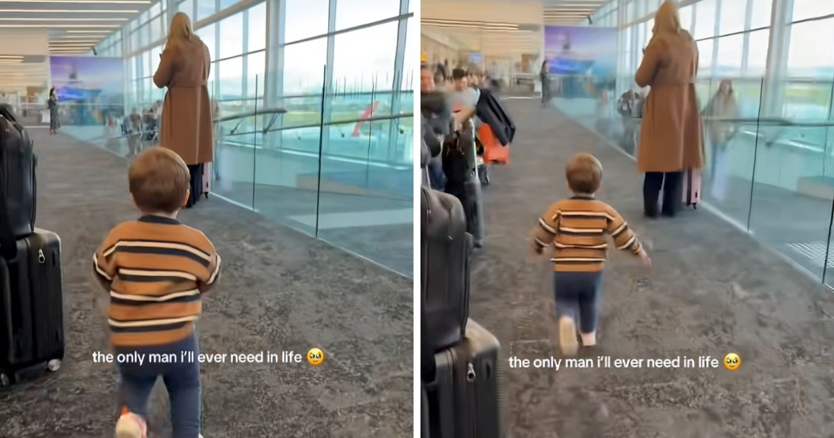 Mama sa sinom išla po sestru na aerodrom, pogledajte njegovu slatku reakciju na tetu