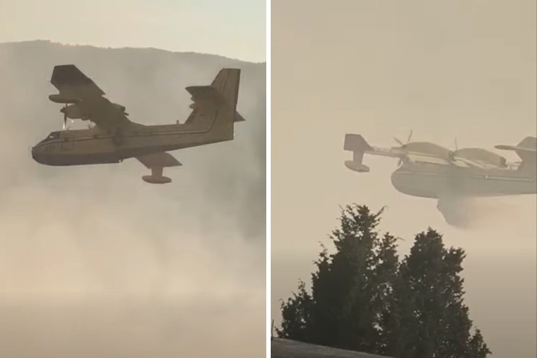 VIDEO Buknuo novi požar kod Metkovića, vatra se brzo širi. Stigla četiri kanadera