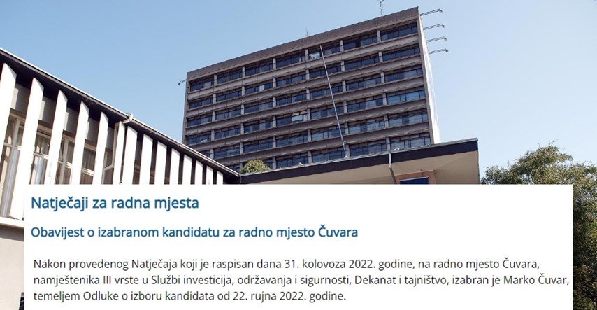 Objava zagrebačkog fakulteta postala hit: Pogledajte kako se preziva novi čuvar