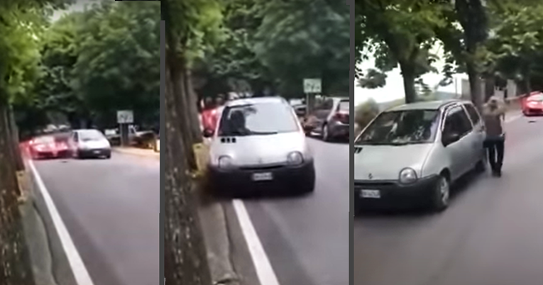 VIDEO Kako je maleni Twingo zaustavio Ferrari