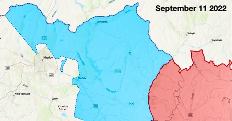 VIDEO Pogledajte kartu Ukrajine prije i nakon velike ukrajinske protuofenzive